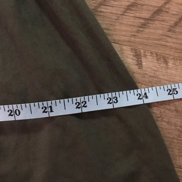 NWOT 100% Organic Cotton Mossy Green Asymmetrical Tree Skirt - Picture 13 of 16